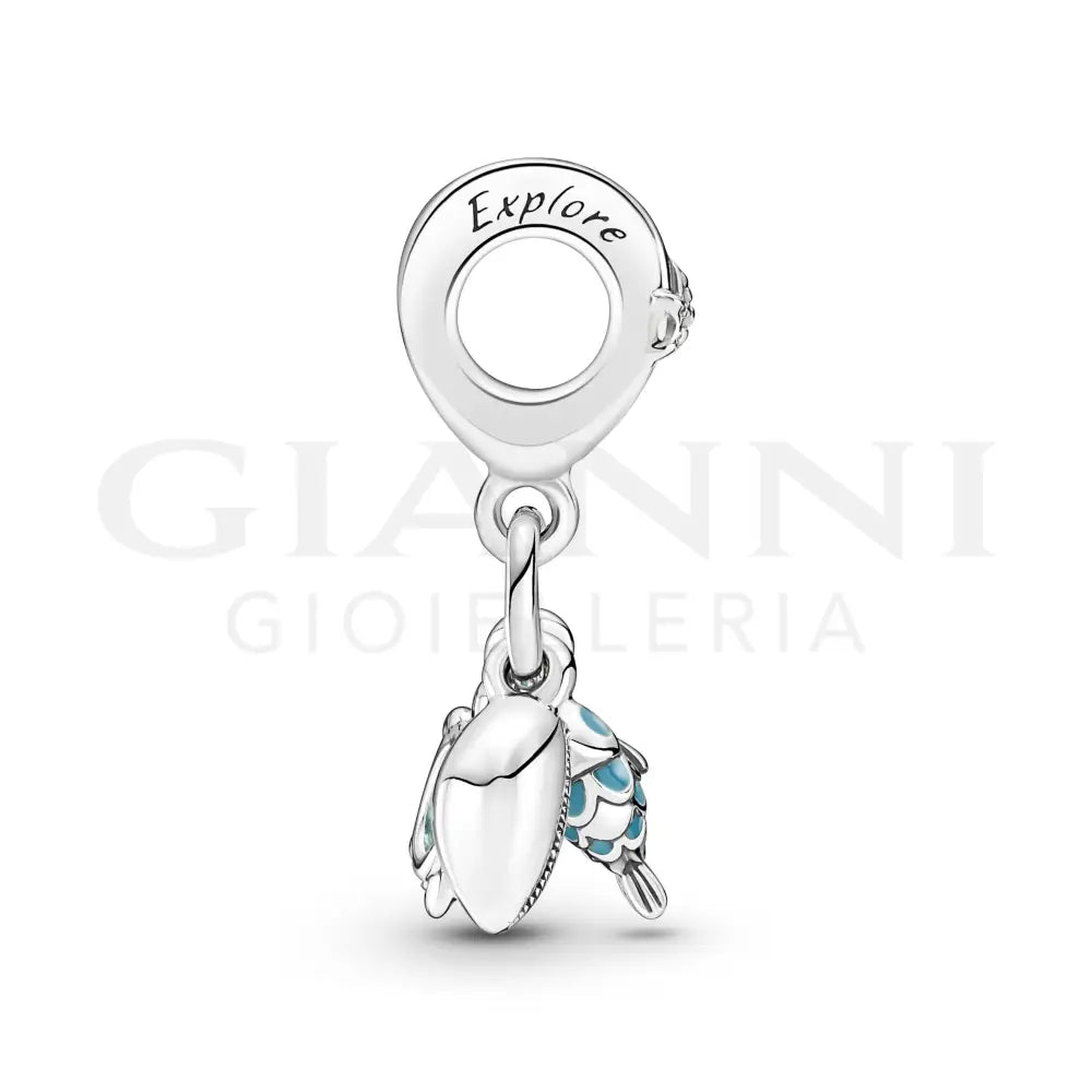 Charm Pandora - Pendente Pesciolino Tartaruga Marina e Conchiglia Charm
