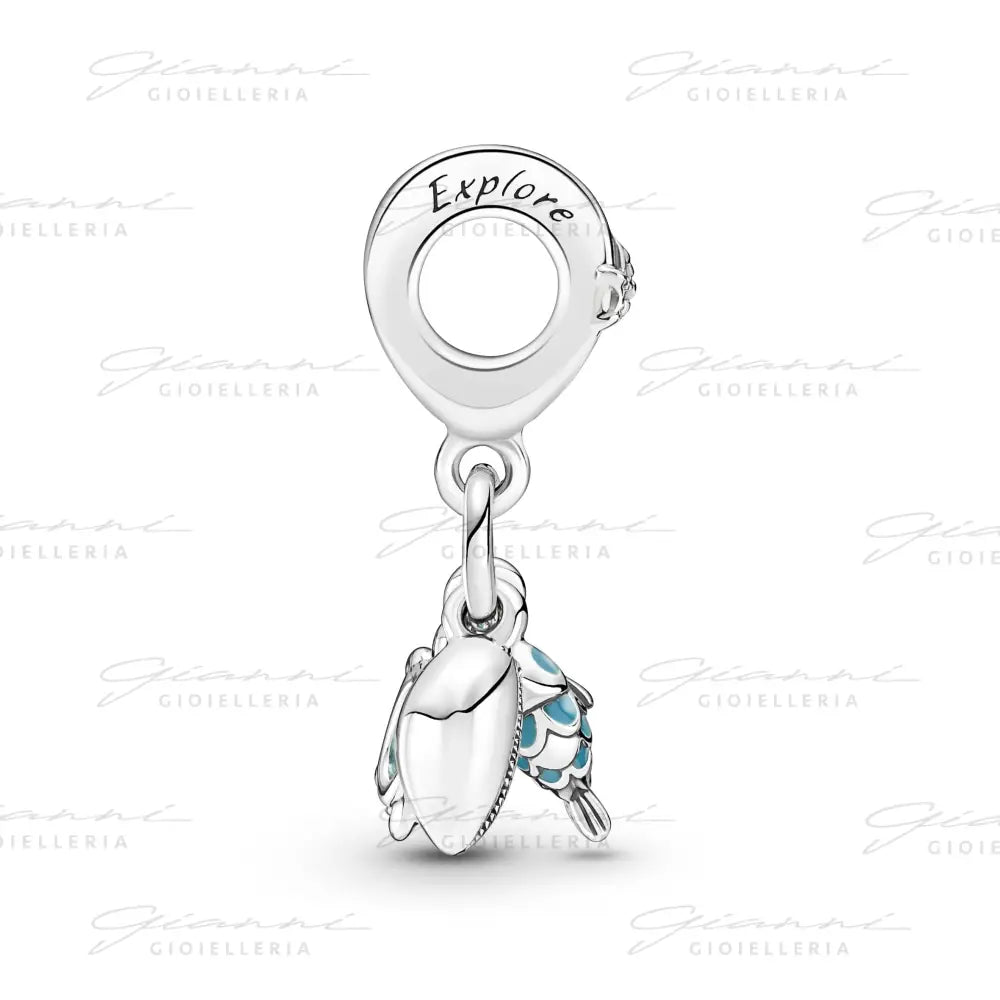 Charm Pandora - Pendente Pesciolino Tartaruga Marina e Conchiglia Charm