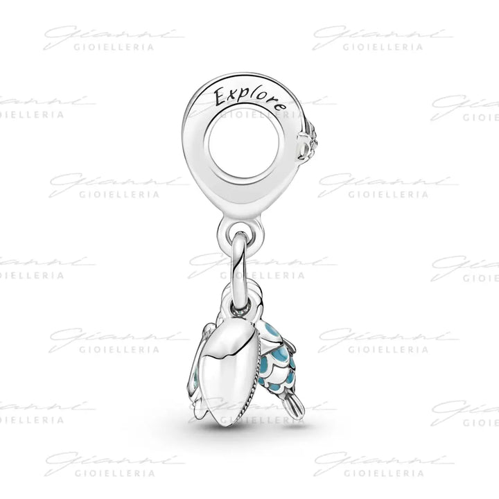 Charm Pandora - Pendente Pesciolino Tartaruga Marina e Conchiglia Charm