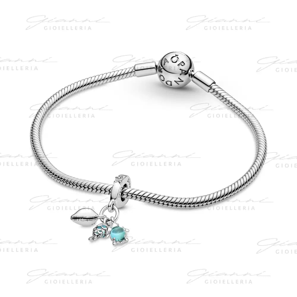 Charm Pandora - Pendente Pesciolino Tartaruga Marina e Conchiglia Charm