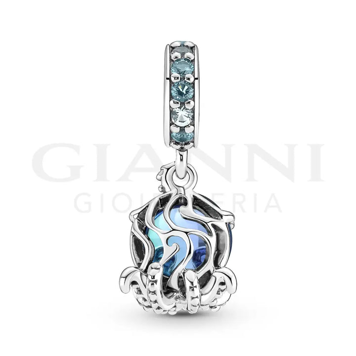 Charm Pandora - Pendente Polpo Vetro di Murano Charm