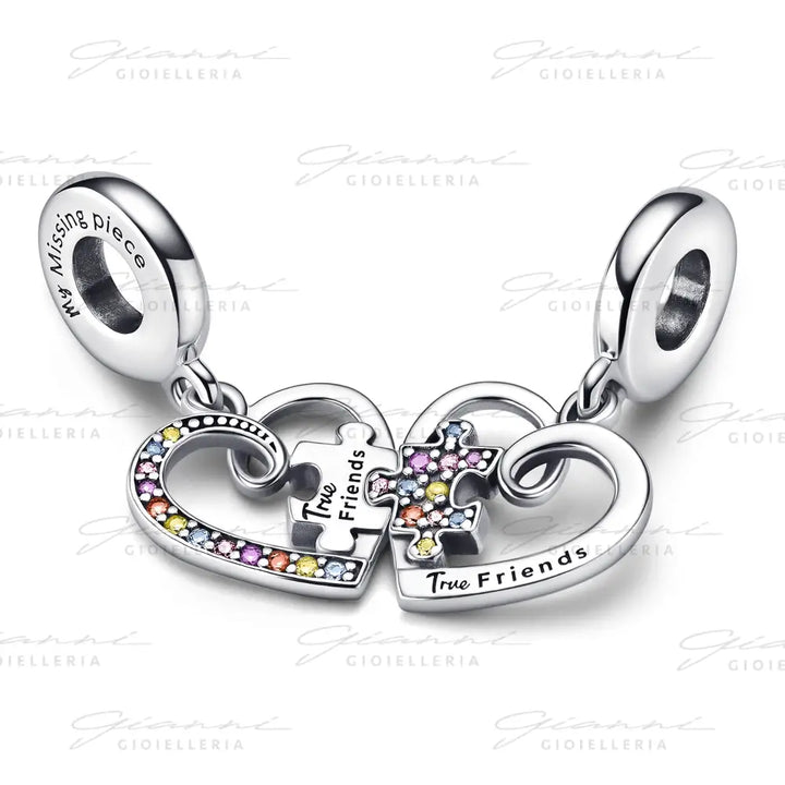 Charm Pandora - Pendente Puzzle dell’Amicizia Divisibile Charm
