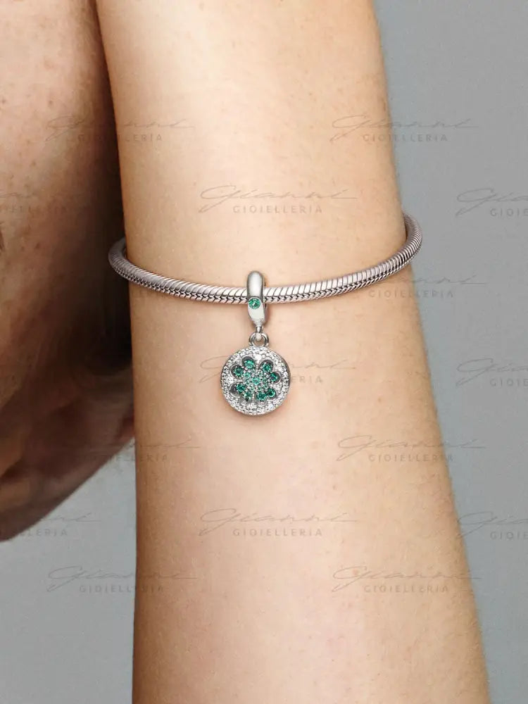 Charm Pandora - Pendente Quadrifoglio Verde Charm