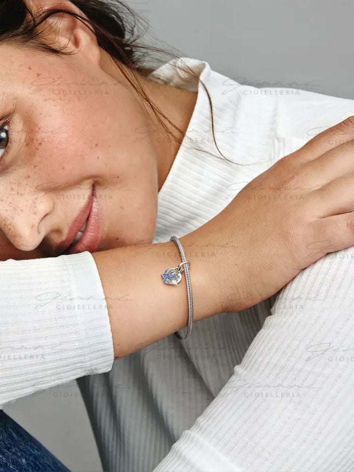 Charm Pandora - Pendente Rondine Pietre Blu Charm
