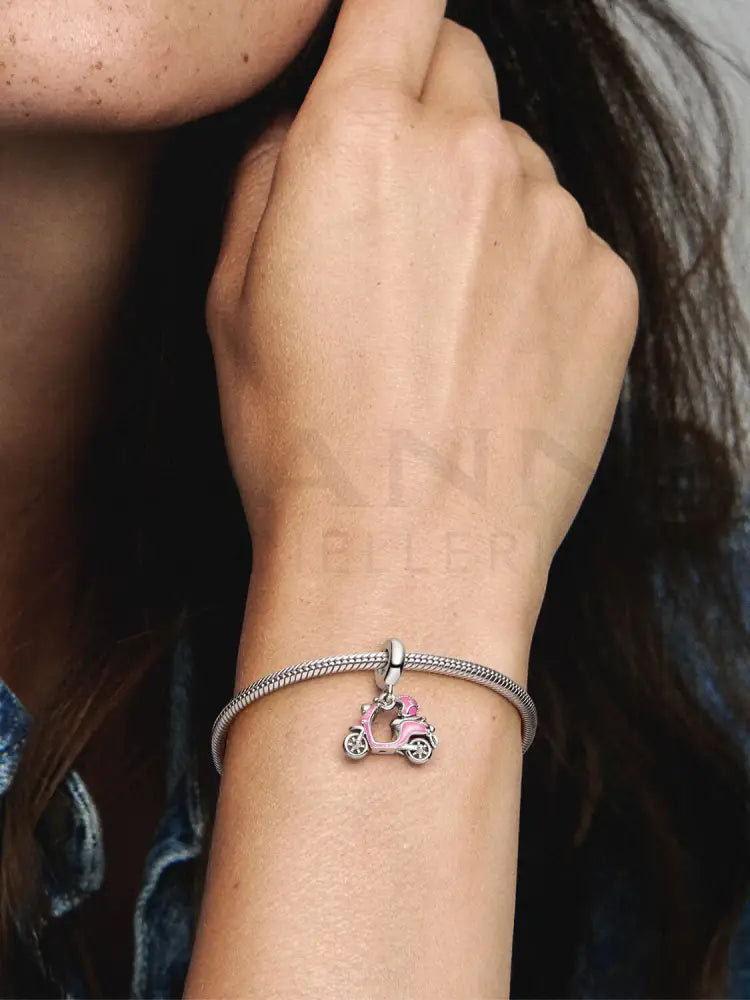 Charm Pandora - Pendente Scooter Rosa Charm