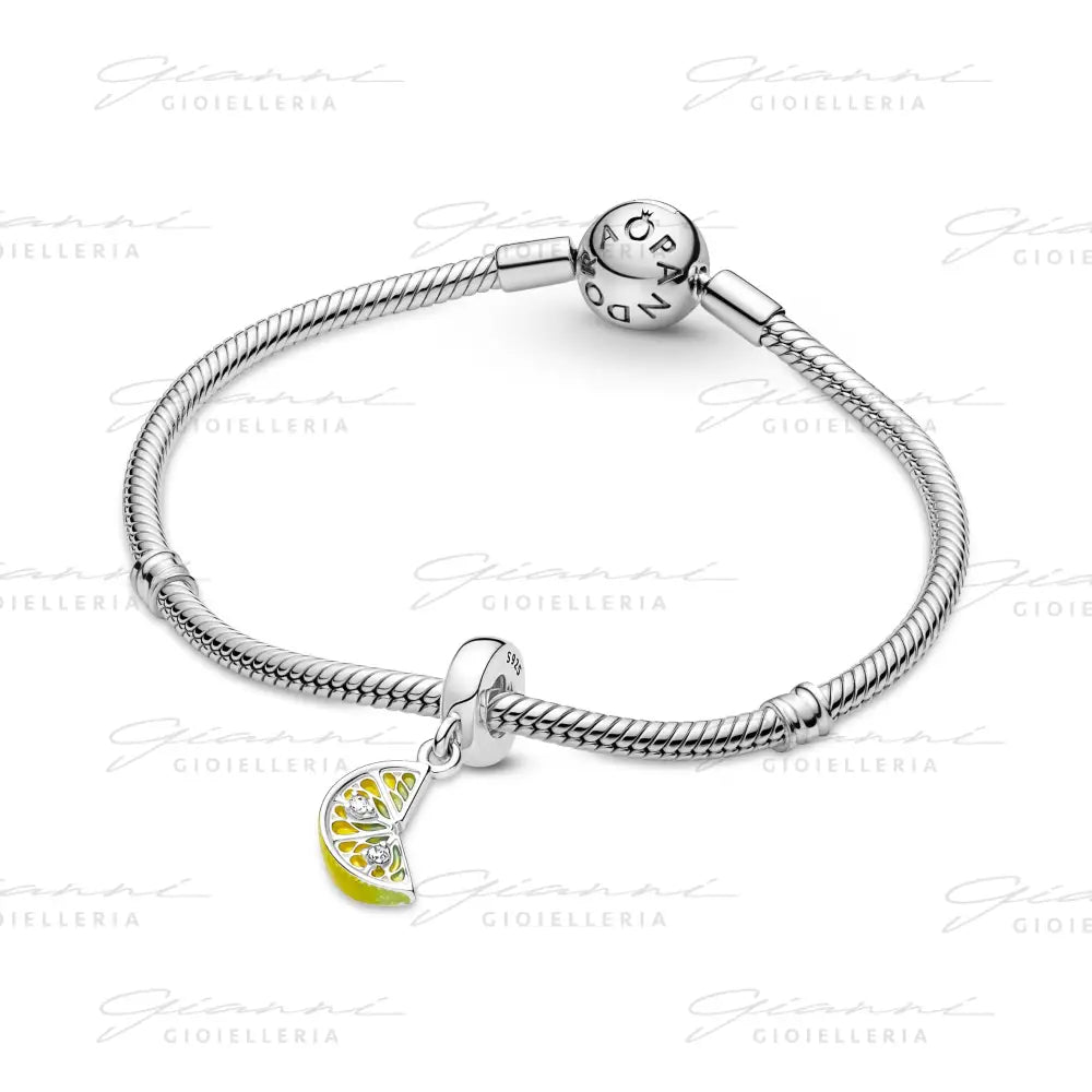 Charm Pandora - Pendente Pandora Spicchio di Limone Rifinito a mano Charm
