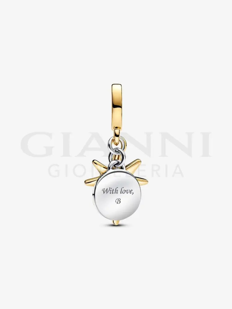 Charm Pandora - Pendente Stella Polare da incidere con diamante creato in laboratorio Charm