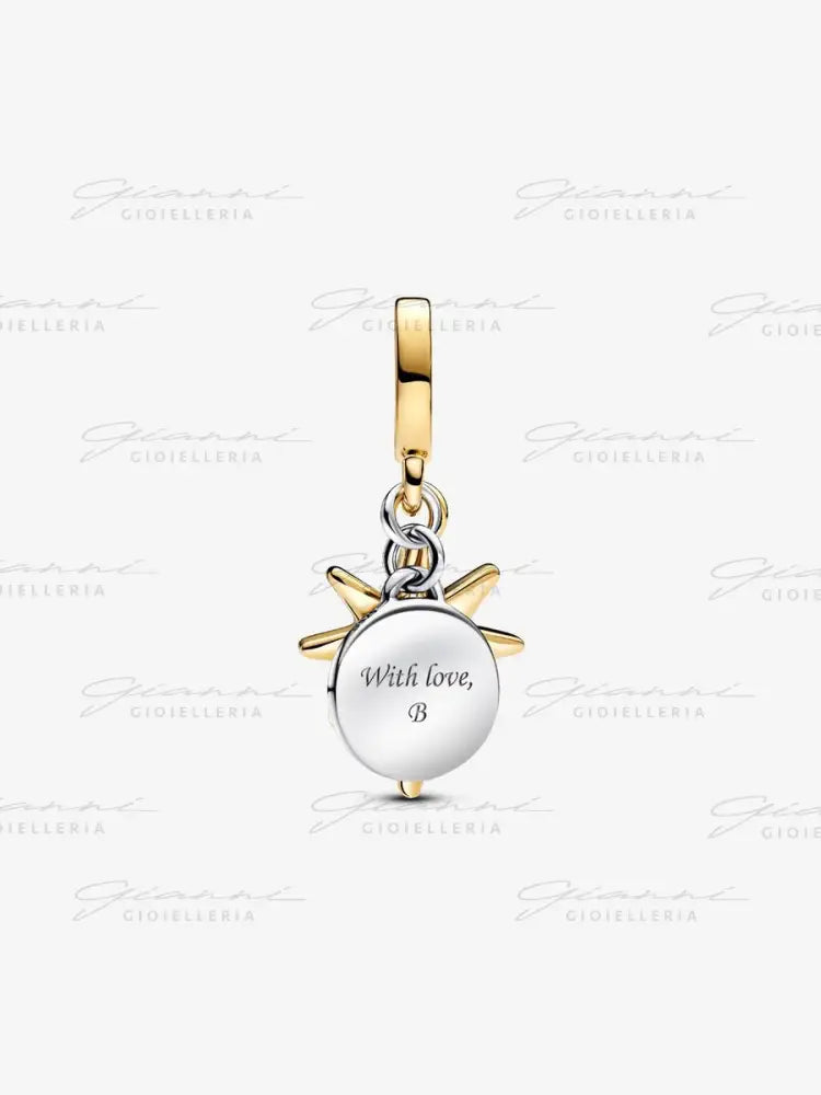 Charm Pandora - Pendente Stella Polare da incidere con diamante creato in laboratorio Charm