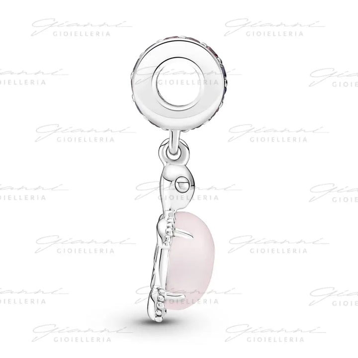 Charm Pandora - Pendente Tartaruga Marina Rosa Vetro di Murano Charm