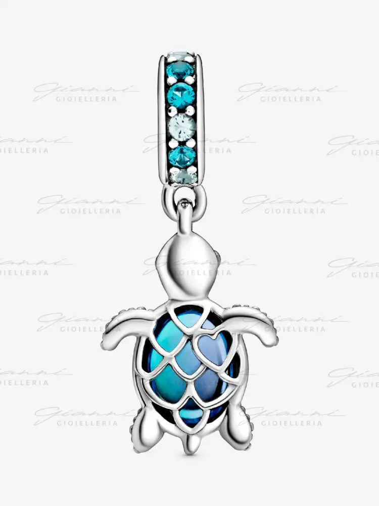 Charm Pandora - Pendente Tartaruga Marina Vetro di Murano Charm