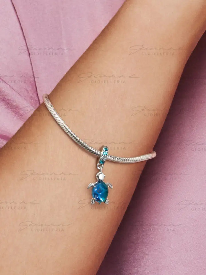 Charm Pandora - Pendente Tartaruga Marina Vetro di Murano Charm