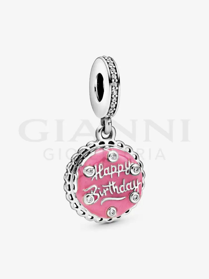 Charm Pandora - Pendente Torta di Compleanno Rosa Charm