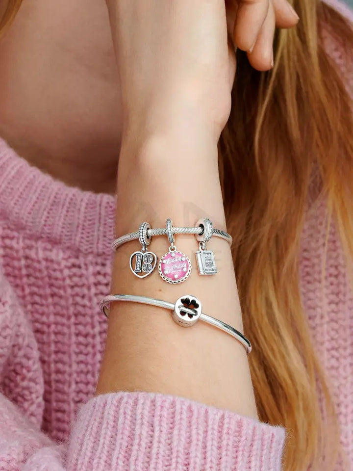 Charm Pandora - Pendente Torta di Compleanno Rosa Charm