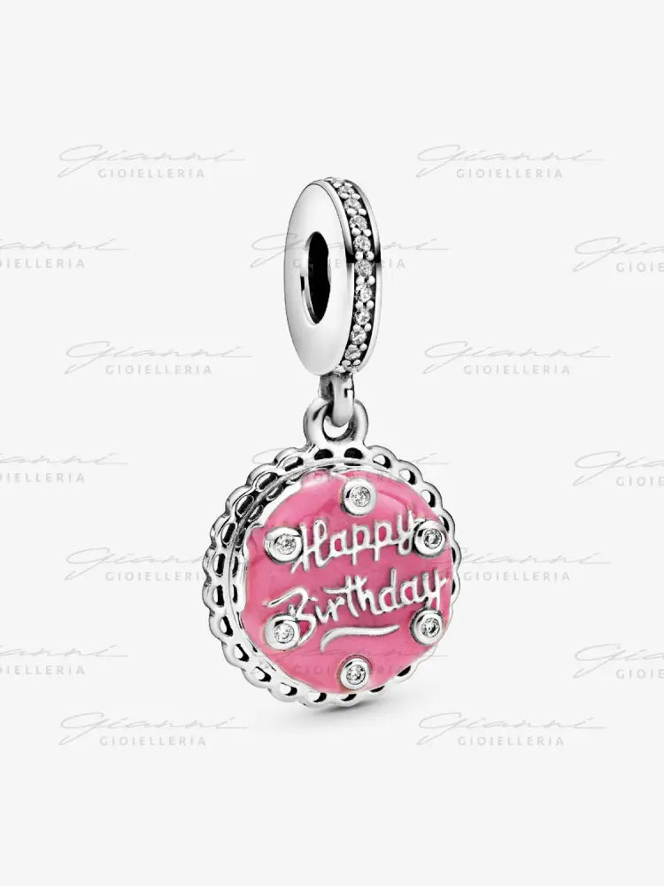 Charm Pandora - Pendente Torta di Compleanno Rosa Charm
