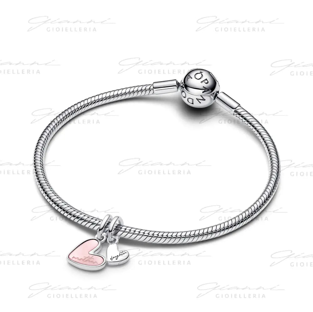 Charm Pandora - Pendente Unione di Cuori Mamma e Figlia divisibile Charm