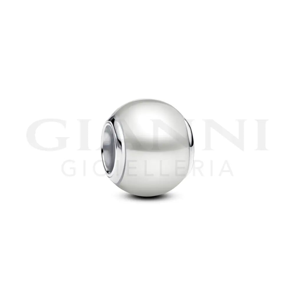 Charm Pandora - Sfera con Perla Artificiale Charm