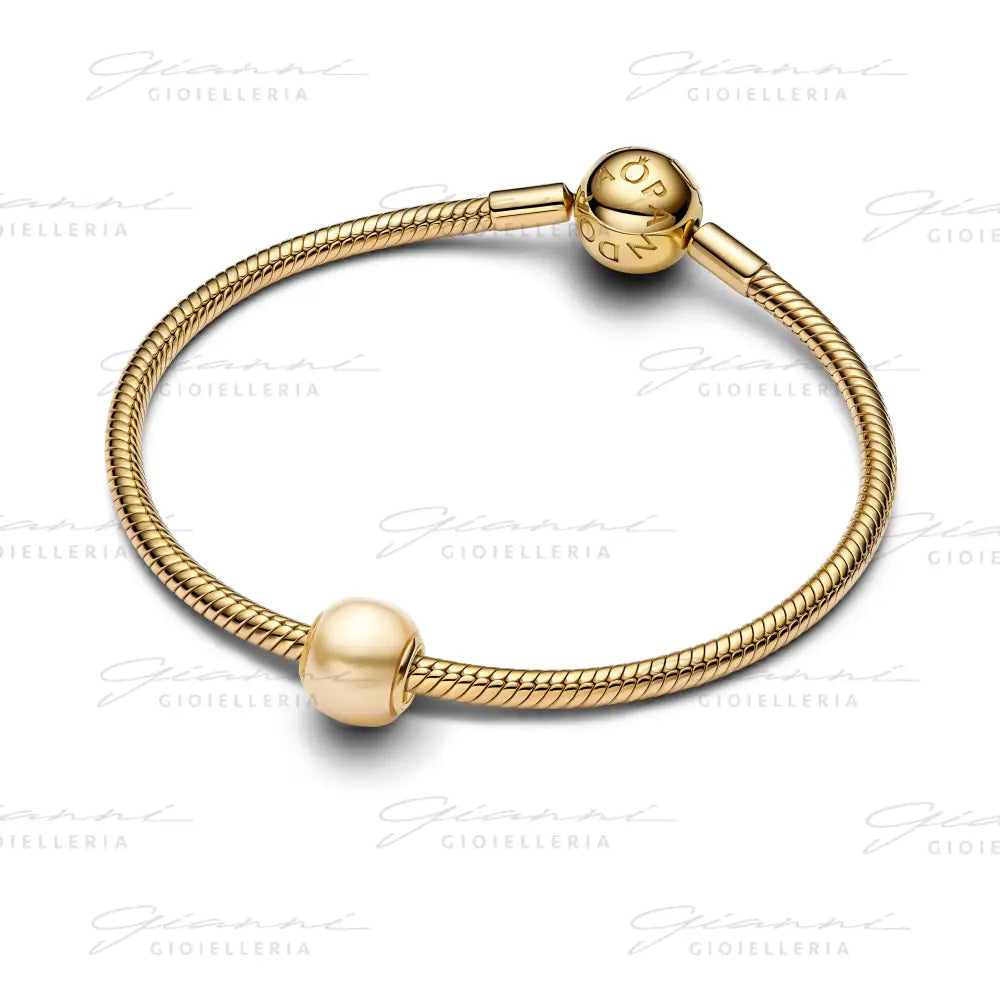 Charm Pandora - Sfera con Perla Artificiale Charm
