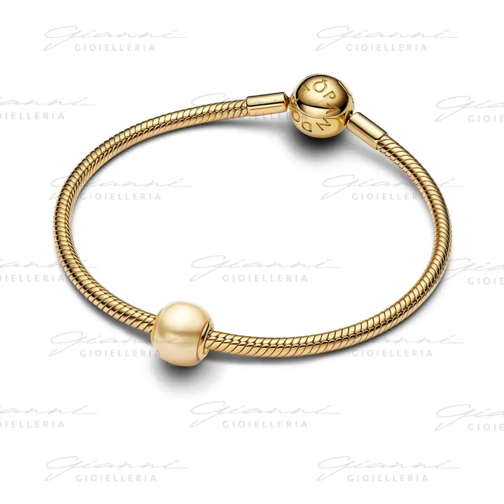 Charm Pandora - Sfera con Perla Artificiale Charm