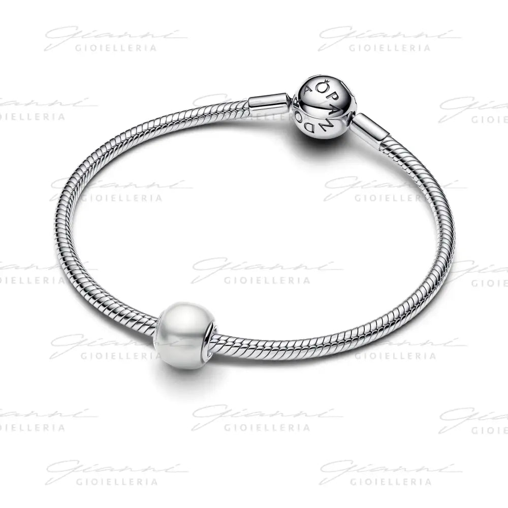 Charm Pandora - Sfera con Perla Artificiale Charm