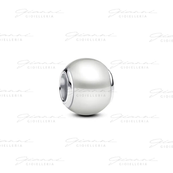 Charm Pandora - Sfera con Perla Artificiale Charm