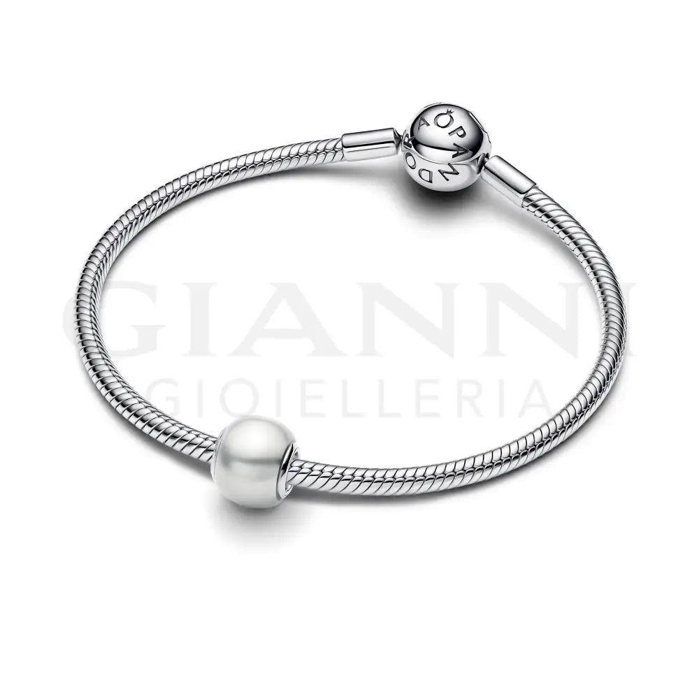 Charm Pandora - Sfera con Perla Artificiale Charm