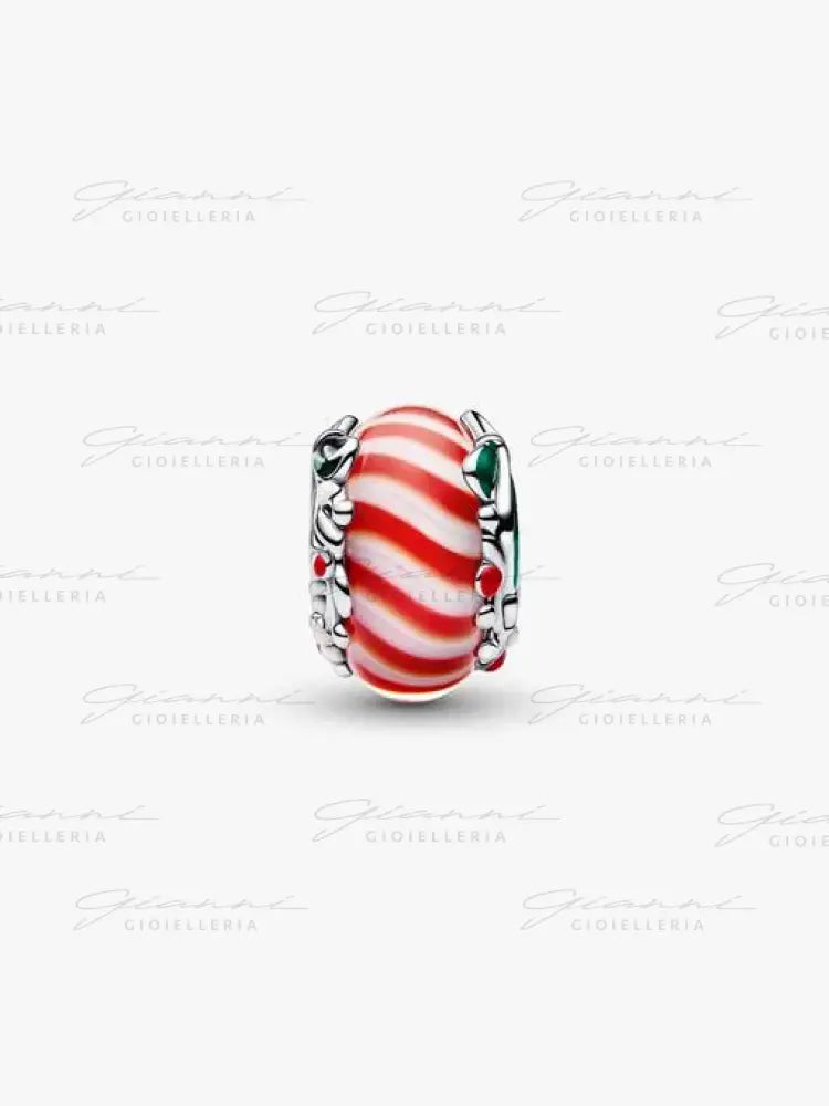 Charm Pandora - Vetro di Murano Caramella di Natale Charm