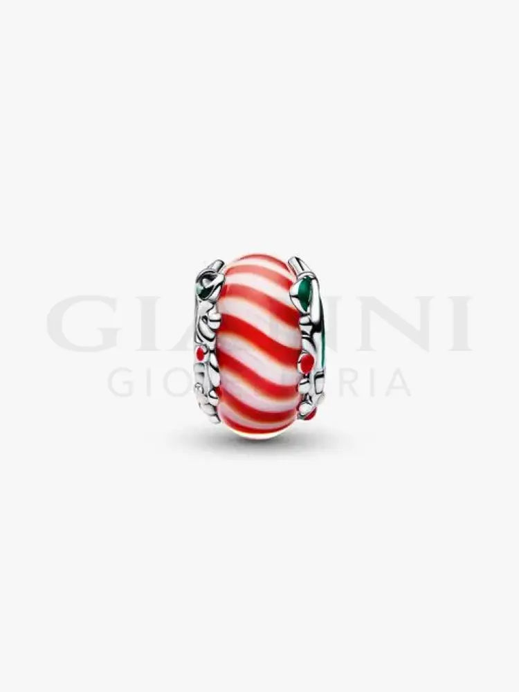 Charm Pandora - Vetro di Murano Caramella di Natale Charm