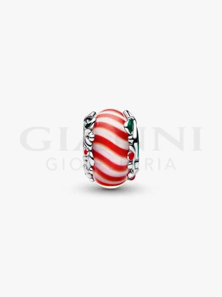 Charm Pandora - Vetro di Murano Caramella di Natale Charm