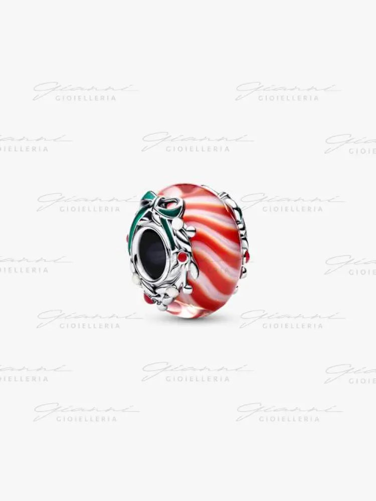 Charm Pandora - Vetro di Murano Caramella di Natale Charm