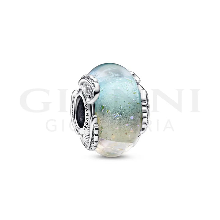 Charm Pandora - Vetro di Murano Cielo e Piume Charm