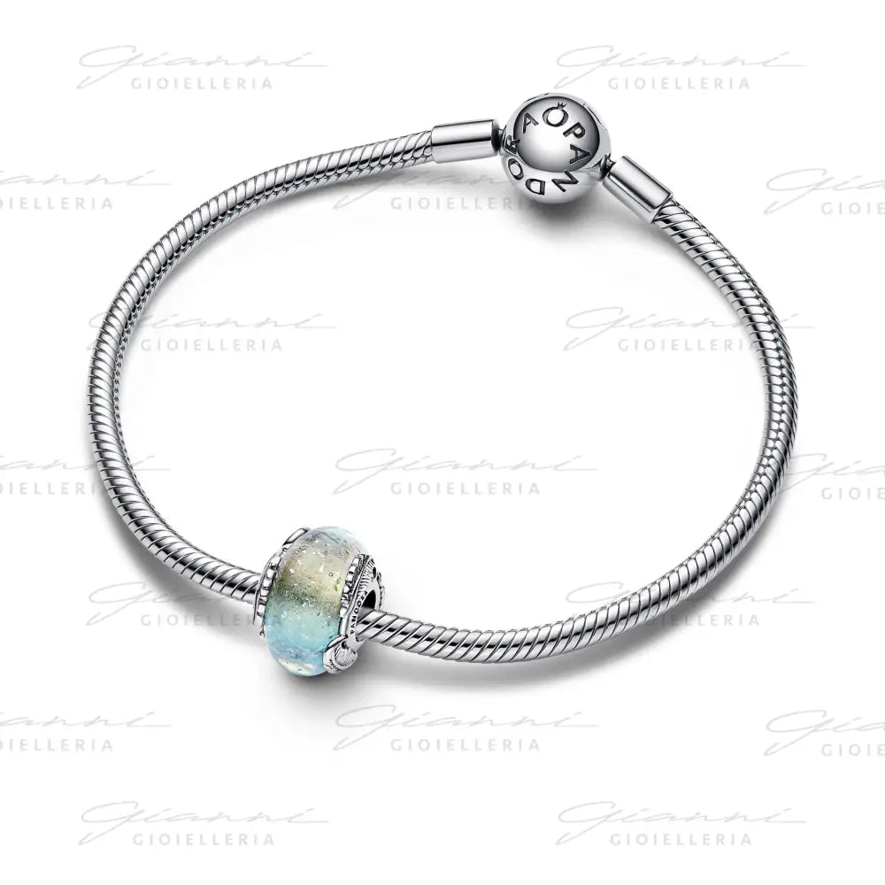 Charm Pandora - Vetro di Murano Cielo e Piume Charm