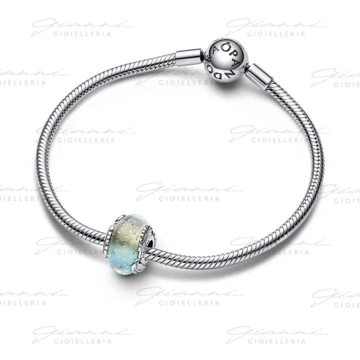 Charm Pandora - Vetro di Murano Cielo e Piume Charm