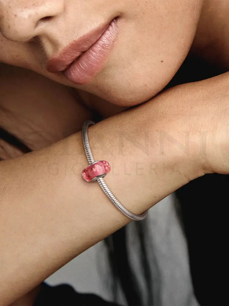 Charm Pandora - Vetro di Murano Fantasia Rosa Charm