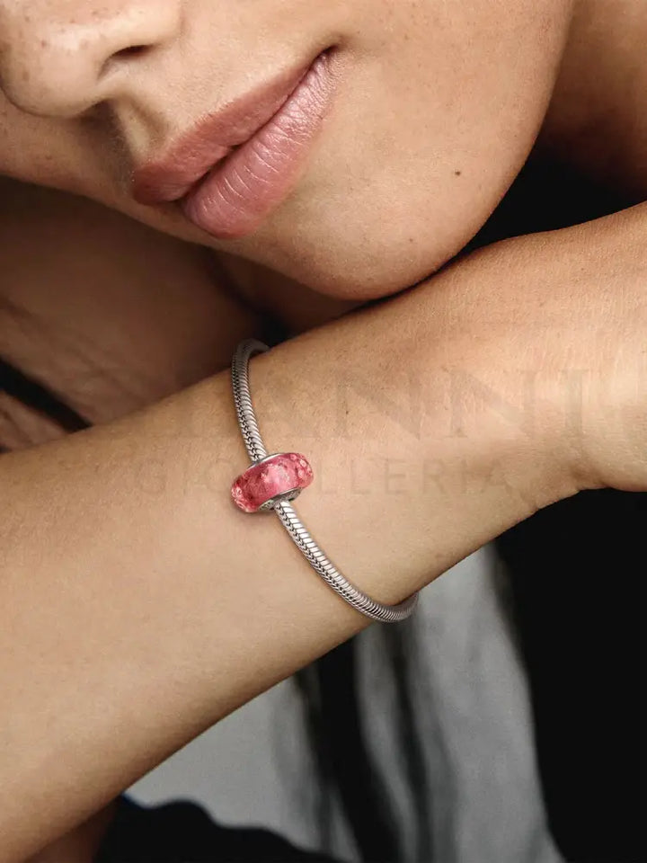 Charm Pandora - Vetro di Murano Fantasia Rosa Charm