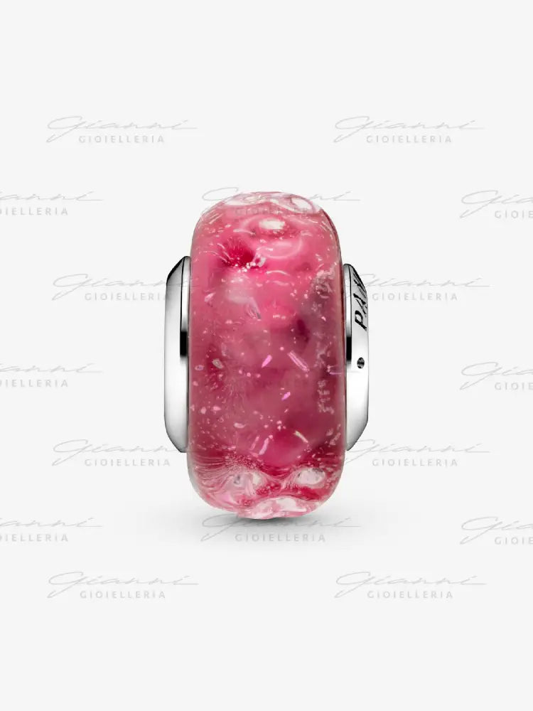 Charm Pandora - Vetro di Murano Fantasia Rosa Charm