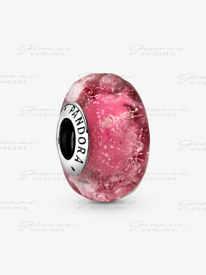 Charm Pandora - Vetro di Murano Fantasia Rosa Charm