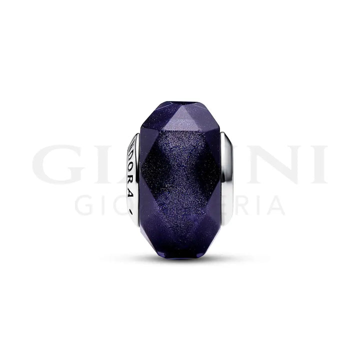 Charm Pandora - Vetro di Murano Notte Stellata Blu Charm