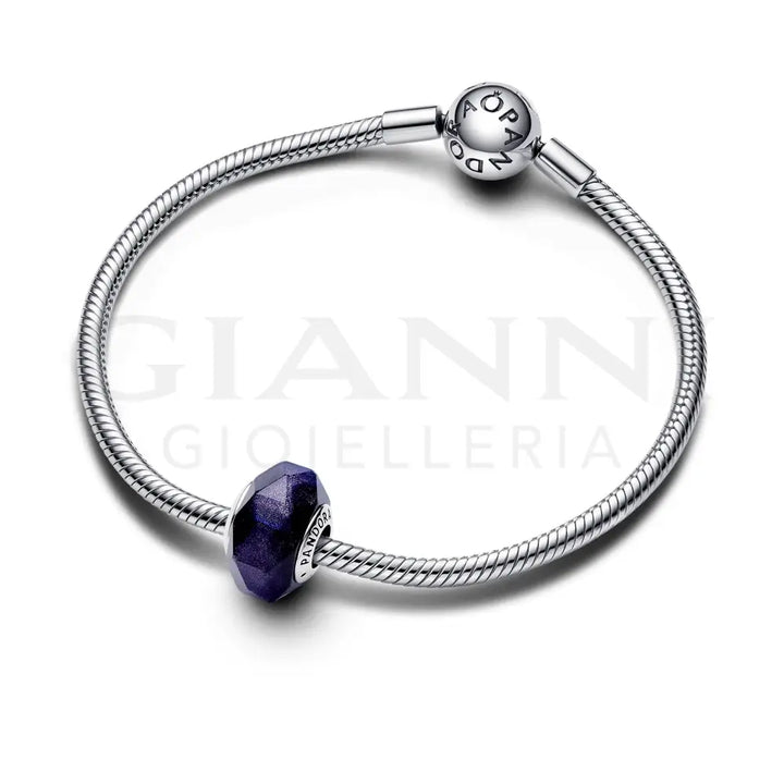 Charm Pandora - Vetro di Murano Notte Stellata Blu Charm