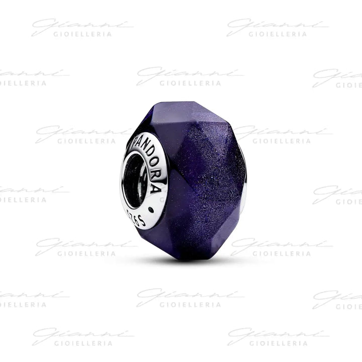 Charm Pandora - Vetro di Murano Notte Stellata Blu Charm