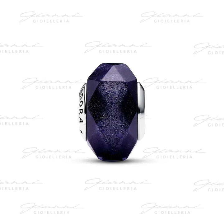 Charm Pandora - Vetro di Murano Notte Stellata Blu Charm