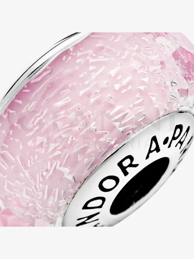 Charm Pandora - Vetro di Murano Rosa Iridescente Charm