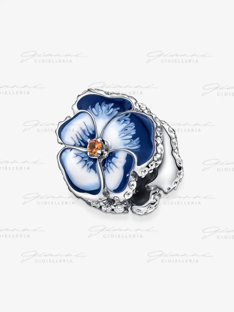 Charm Pandora - Viola del pensiero Blu Charm