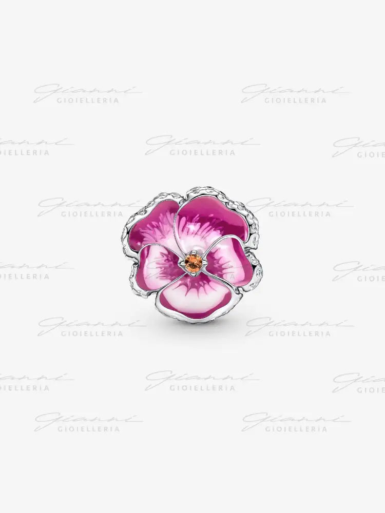 Charm Pandora - Viola del pensiero Rosa Charm
