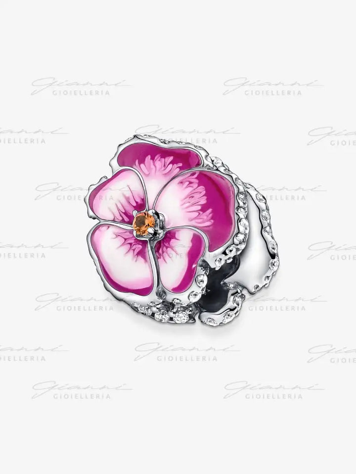 Charm Pandora - Viola del pensiero Rosa Charm