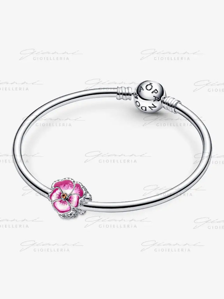 Charm Pandora - Viola del pensiero Rosa Charm