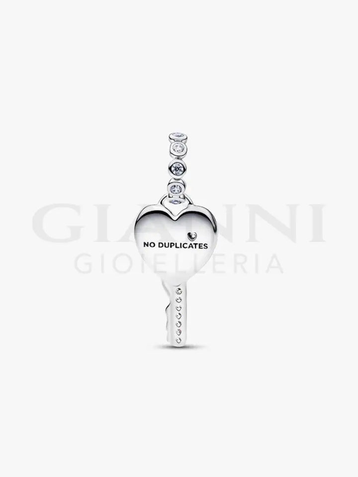 Charm Pendente Pandora - Chiave a Cuore Opale Rosa Charm