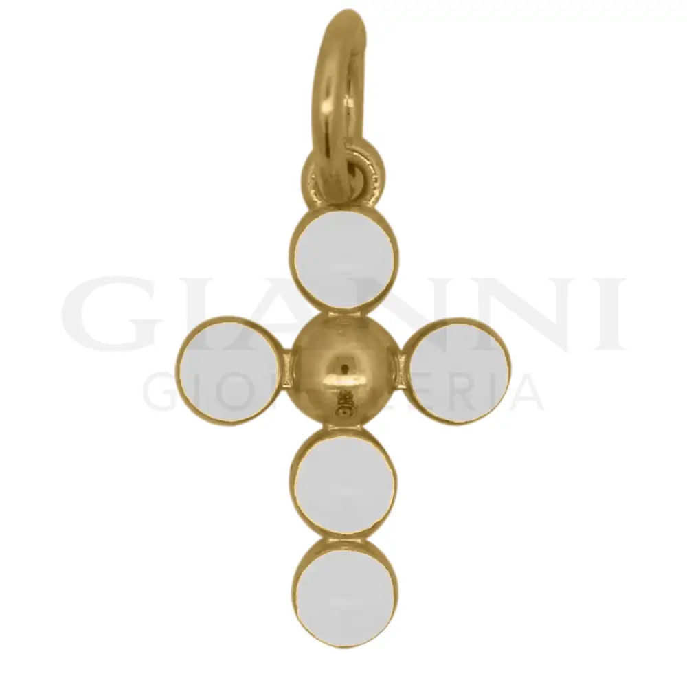 Charm Rue Des Mille - Croce Pallini Smalto Bianco - Charm