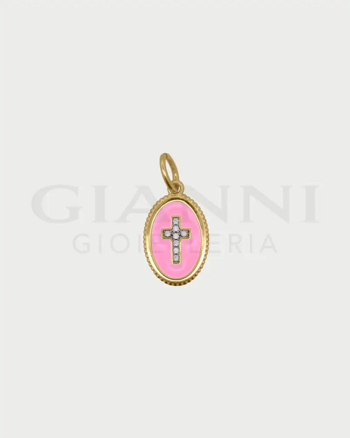 Charm Rue Des Mille - Cross Pink Charm