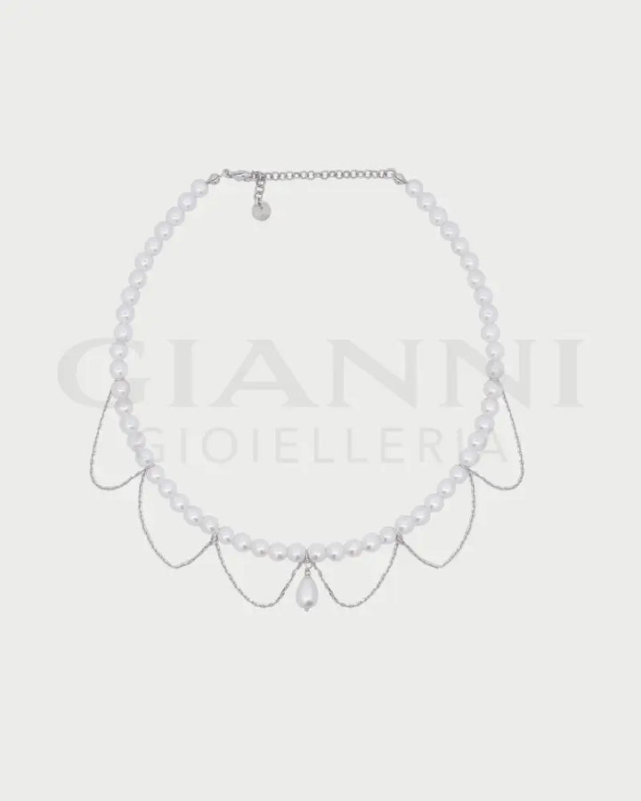 Choker Rue Des Mille - Merletto Pearl Drop - Collane