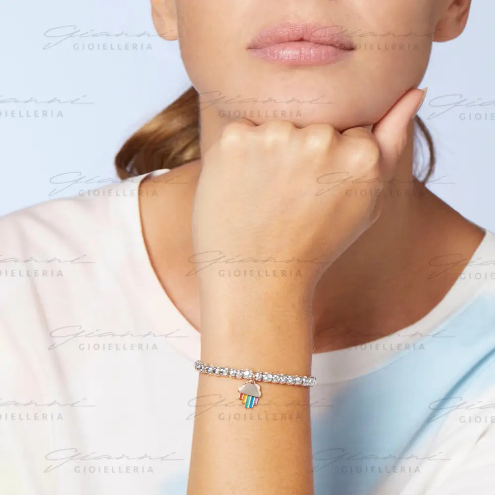 Ciondolo Dodo - Arcobaleno oro rosa & smalto Charm
